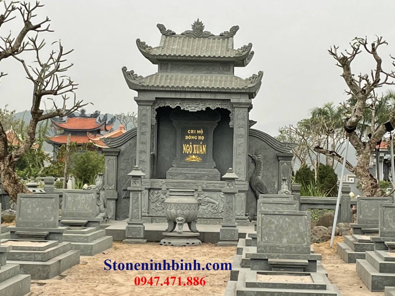 Mẫu khu lăng mộ đá của gia chủ ở Ba Vì, Hà Nội
