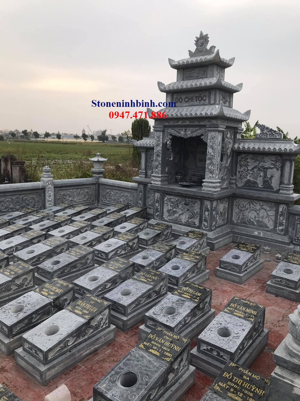 Mẫu khu lăng mộ đá của gia chủ ở Vĩnh Yên, Vĩnh Phúc