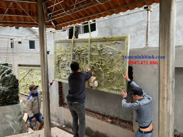 Mẫu phù điêu đá của gia chủ ở Biên Hòa, Đồng Nai