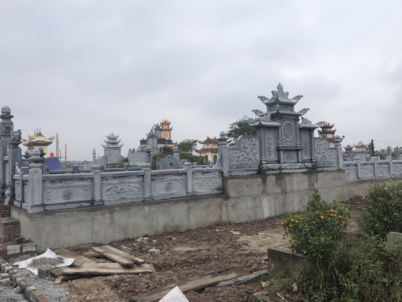Khu lăng mộ đá xanh thanh hóa được thiết kế thi công tại Nam Định (Ảnh 3)