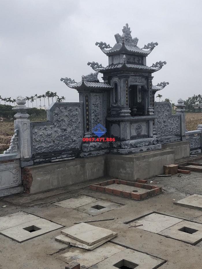 Thiết kế thi công khu lăng mộ đá xanh ở Nam Định (Ảnh 9)